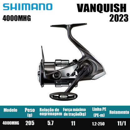 SHIMANO 2023 VANQUISH  carretel de pesca bobina giratória de água doce peças de pesca de água salgada Origem: Japão