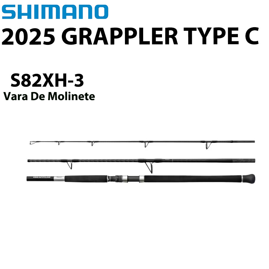 SHIMANO 2025 GRAPPLER TYPE C S82XH-3 Vara De Molinete