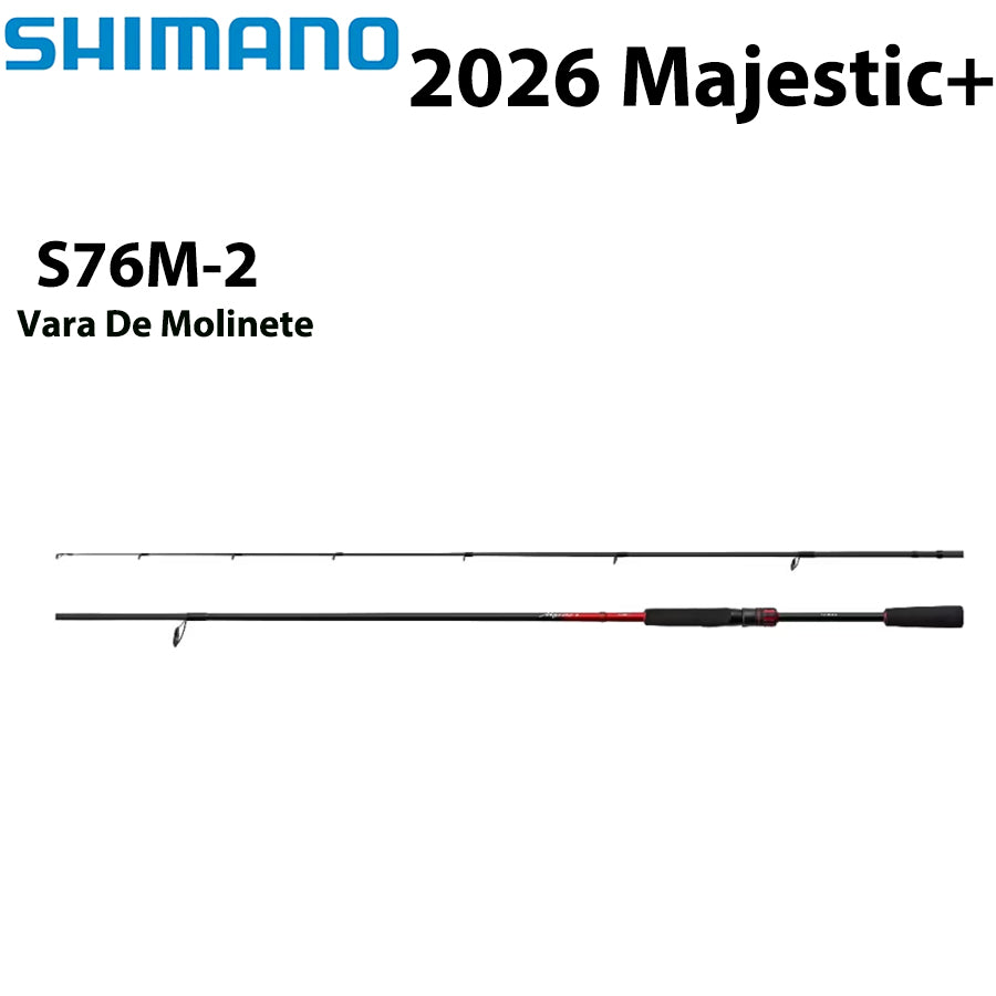 SHIMANO 2026 Majestic+ S76M-2 Vara De Molinete
