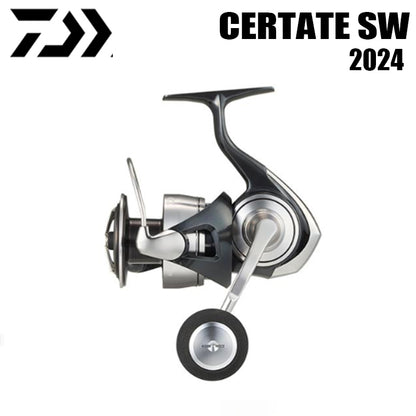 DAIWA 2024 CERTATE SW Carretilha de Pesca Spinning Carretilha para Água Doce e Salgada Peças de Reposição Origem: Japão Lançamento de Longa Distância, Pesca de Barco, Pesca de Costa, Pesca Marinha, Carretilhas Grandes de Spinning.