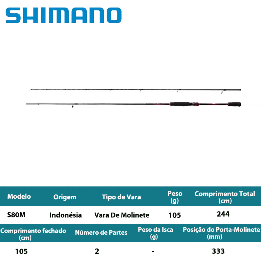SHIMANO 2022 SEPHIA BB S80M Vara De Molinete