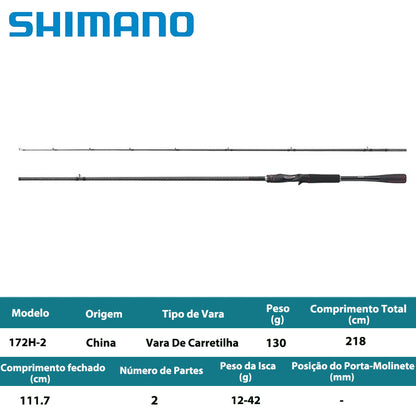 SHIMANO 2020 ZODIAS 172H-2 Vara De Carretilha