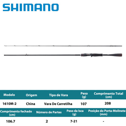 SHIMANO 2020 ZODIAS 1610M-2 Vara De Carretilha