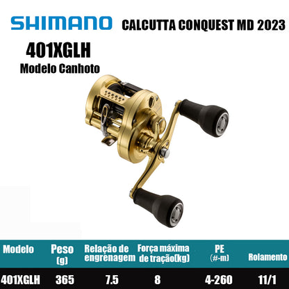 SHIMANO 2023 CALCUTTA CONQUEST MD 401XGLH Modelo Canhoto