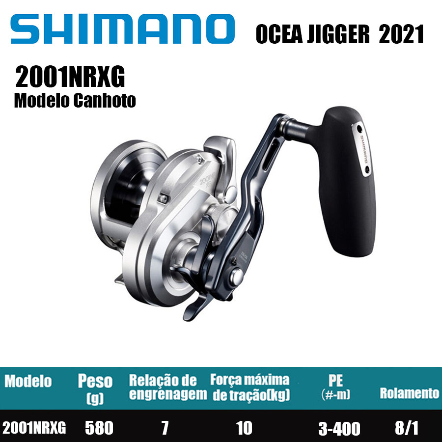 SHIMANO 2021 OCEA JIGGER 2001NRXG Modelo Canhoto