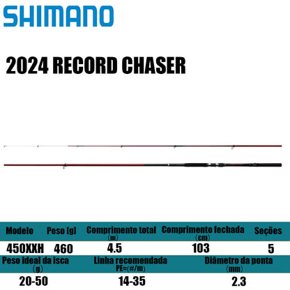 SHIMANO 2024 RECORD CHASER 450XXH para molinetes de pesca