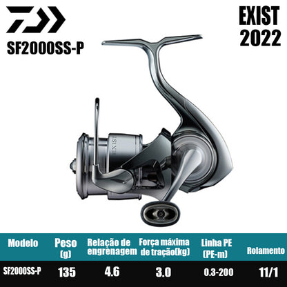DAIWA 2022 EXIST Molinete De Pesca Spinning Reel Água Doce Água Salgada Peças De Pesca Origem: Japão
