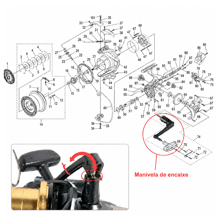 SHIMANO 2025 ACTIVECAST Molinete