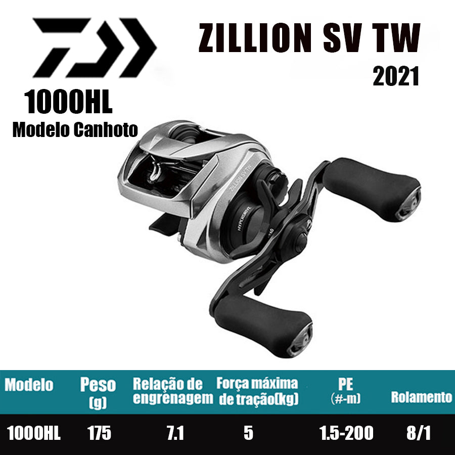DAIWA 2021 ZILLION SV TW 1000HL Modelo Canhoto