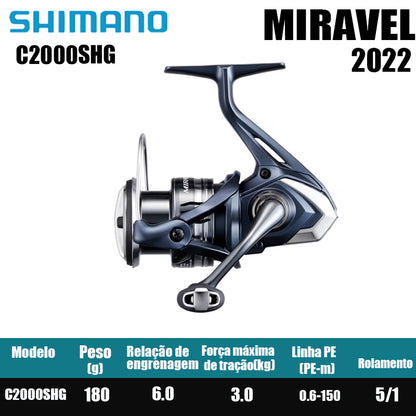 SHIMANO 2022 MIRAVEL carretel de pesca spinning carretel de água doce peças de pesca de água salgada Origem: Malásia
