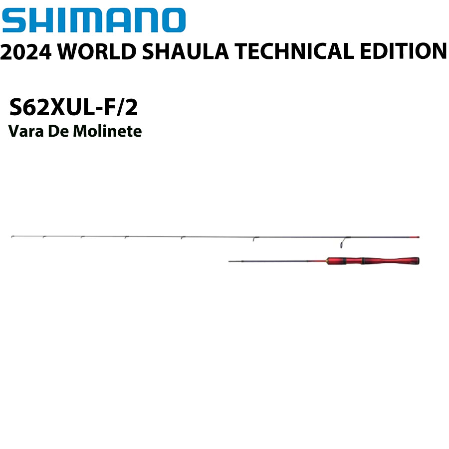 SHIMANO 2024 WORLD SHAULA TECHNICAL EDITION S62XUL-F/2 Vara De Molinete