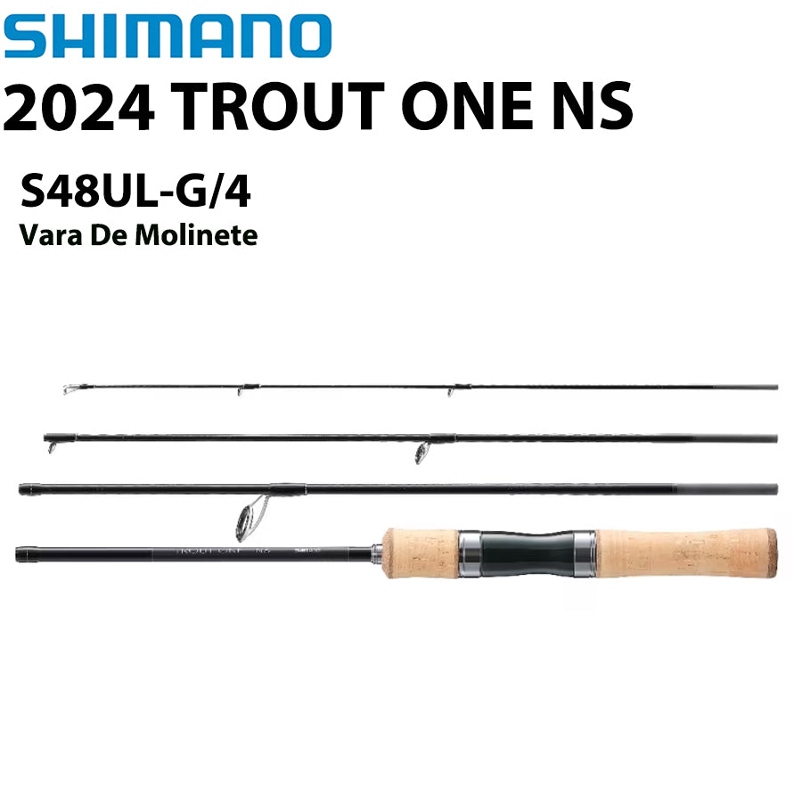 SHIMANO 2024 TROUT ONE NS S48UL-G/4 Vara De Molinete