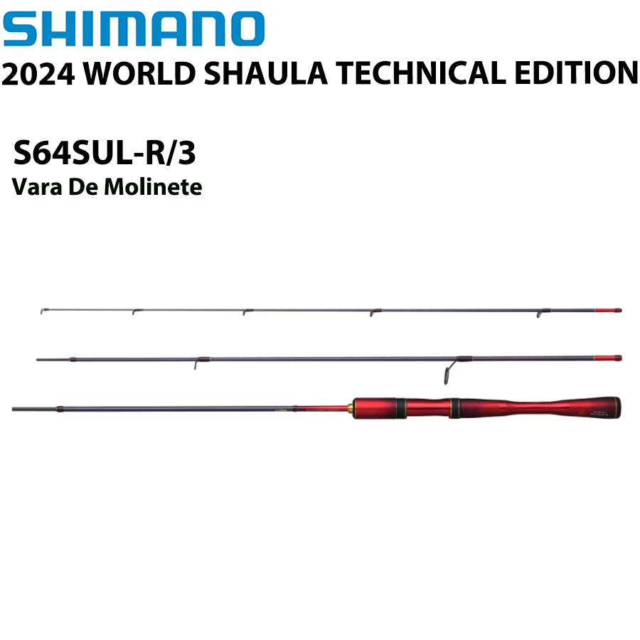 SHIMANO 2024 WORLD SHAULA TECHNICAL EDITION S64SUL-R/3 Vara De Molinete