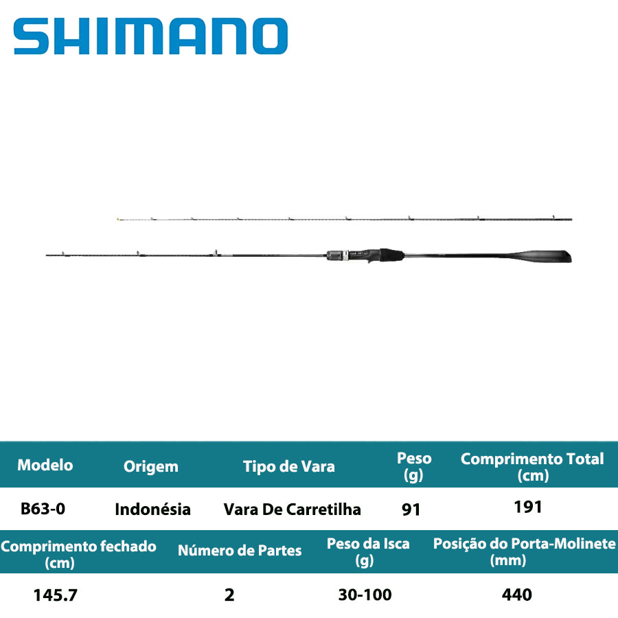 SHIMANO 2023 OCEA JIGGER LIMITED SLJ B63-0 Vara De Carretilha
