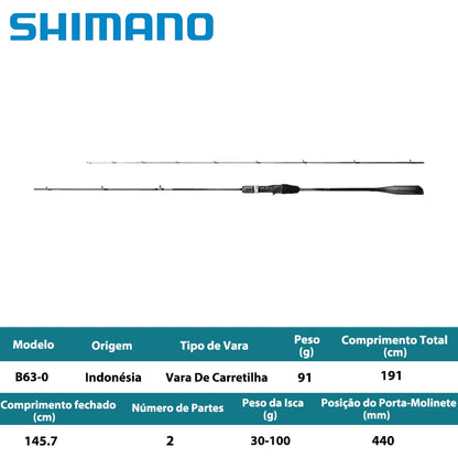 SHIMANO 2023 OCEA JIGGER LIMITED SLJ B63-0 Vara De Carretilha