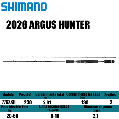 SHIMANO 2026 ARGUS HUNTER 77XXXH para carretilhas de pesca