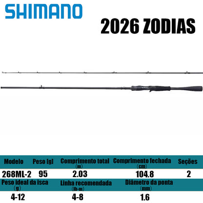 SHIMANO 2026 ZODIAS 268ML-2 para molinetes de pesca