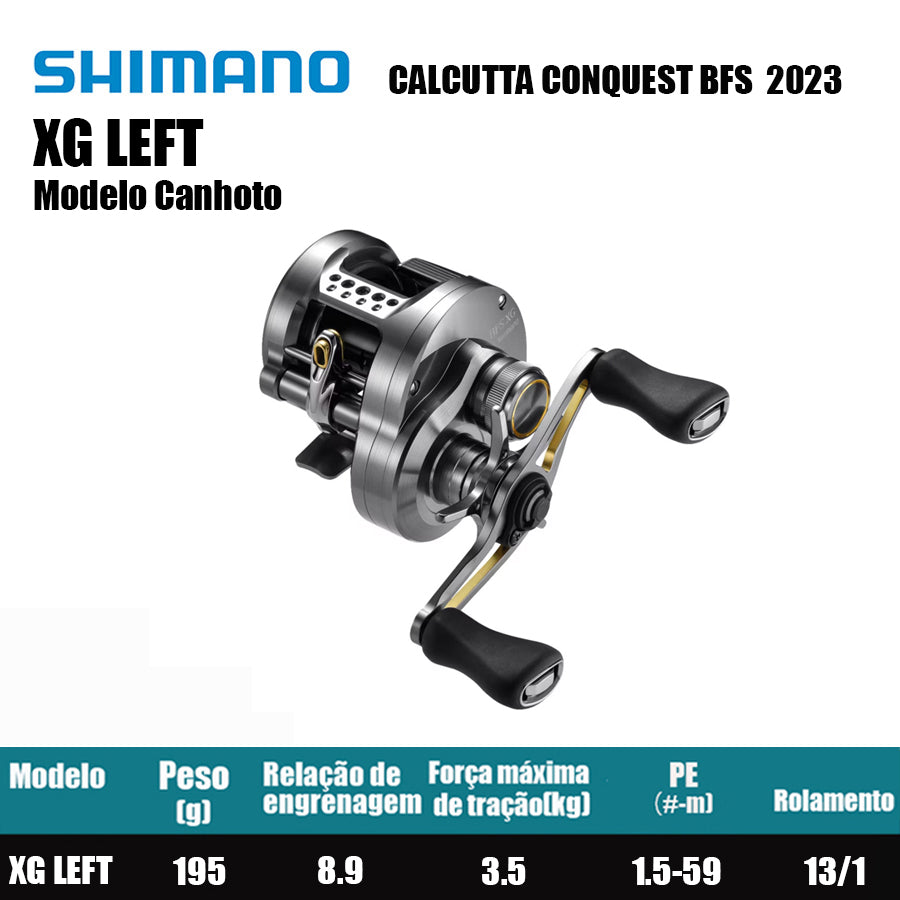 SHIMANO 2023 CALCUTTA CONQUEST BFS XG Modelo Canhoto