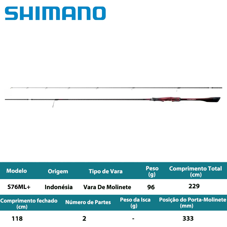 SHIMANO 2025 SEPHIA LIMITED S76ML+ Vara De Molinete