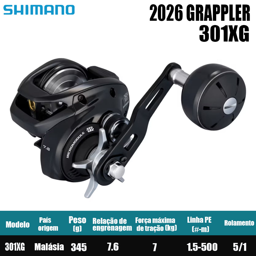 SHIMANO 2026 GRAPPLER 301XG Modelo Canhoto
