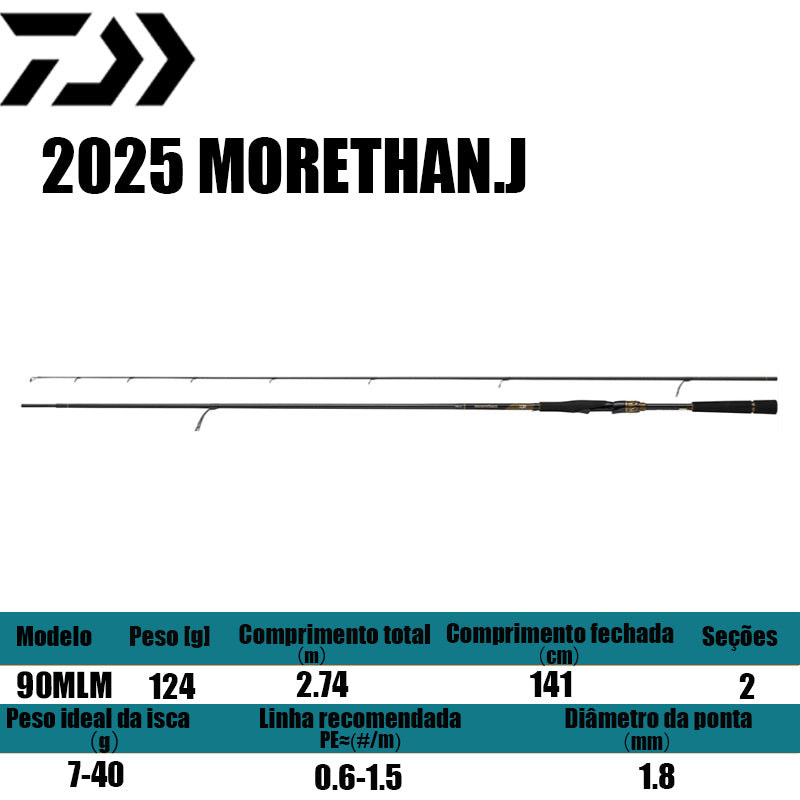 DAIWA 2025 MORETHAN.J  90MLM para molinetes de pesca