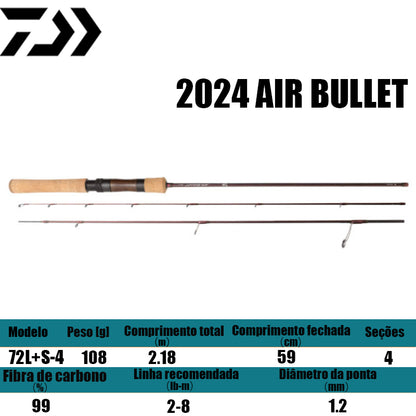 DAIWA 2024 AIR BULLET 72L+S-4 para molinetes de pesca