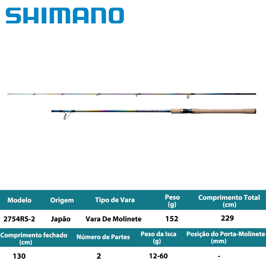 SHIMANO 2025 WORLD SHAULA LIMITED 2754RS-2 Vara De Molinete