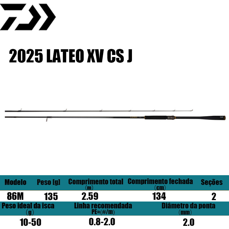 DAIWA 2025 LATEO XV CS J 86M para molinetes de pesca