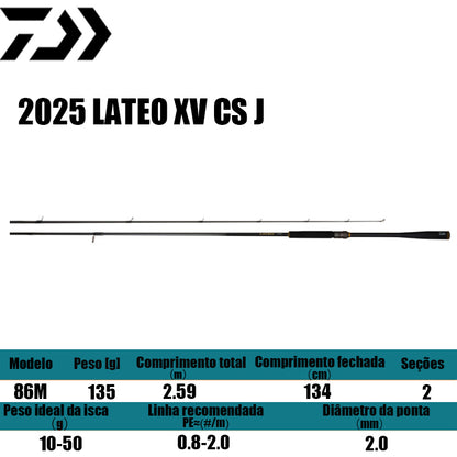 DAIWA 2025 LATEO XV CS J 86M para molinetes de pesca