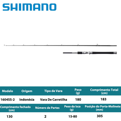 SHIMANO 2025 LESATH 1604SS-2 Vara De Carretilha