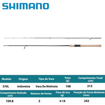 SHIMANO 2024 TROUT ONE NS S70L Vara De Molinete