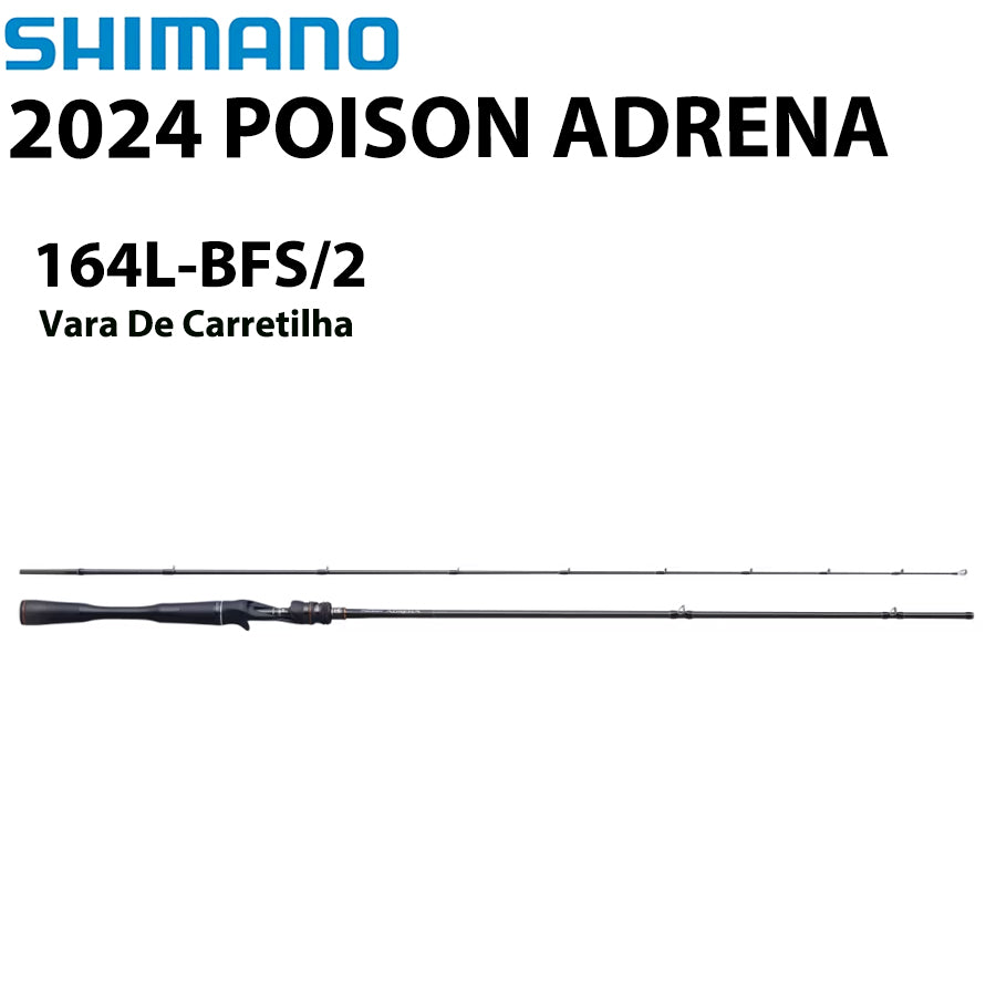 SHIMANO 2024 POISON ADRENA 164L-BFS/2 Vara De Carretilha