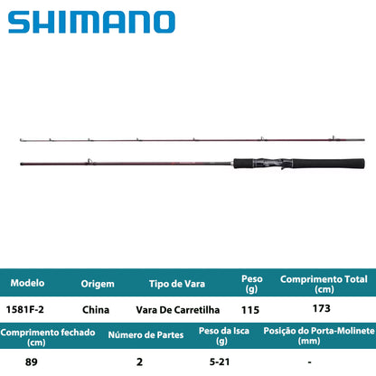 SHIMANO 2021 SCORPION XV 1581F-2 Vara De Carretilha
