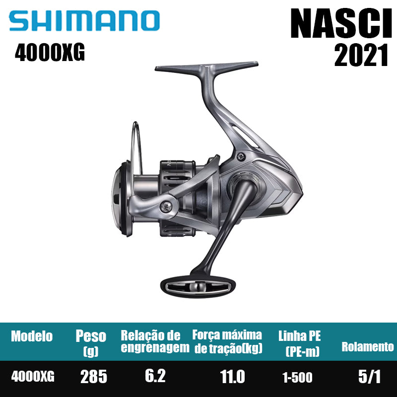 SHIMANO 2021 NASCI carretel de pesca spinning carretel de água doce peças de pesca de água salgada Origem: Malásia