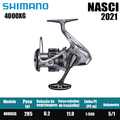 SHIMANO 2021 NASCI carretel de pesca spinning carretel de água doce peças de pesca de água salgada Origem: Malásia