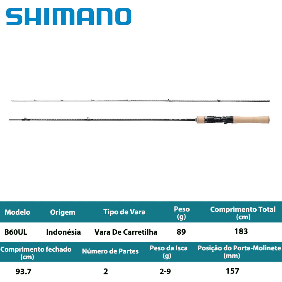 SHIMANO 2024 TROUT ONE NS B60UL Vara De Carretilha