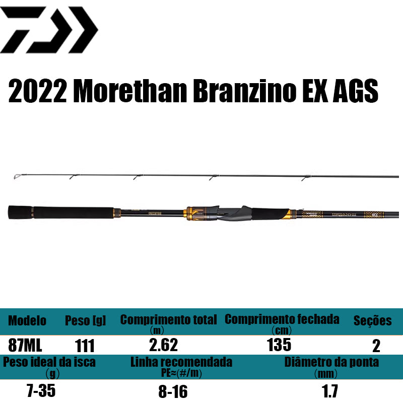DAIWA 2022 Morethan Branzino EX AGS 87ML para molinetes de pesca