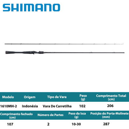SHIMANO 2024 POISON ADRENA 1610MH-2 Vara De Carretilha