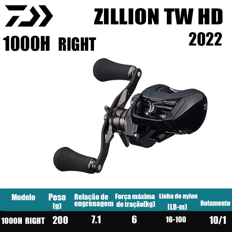 Carretilha De Arremesso DAIWA 2022 ZILLION TW HD 1000XHL, Peça De Reposição Para Pesca Em Água Doce E Salgada. País de origem: Japão