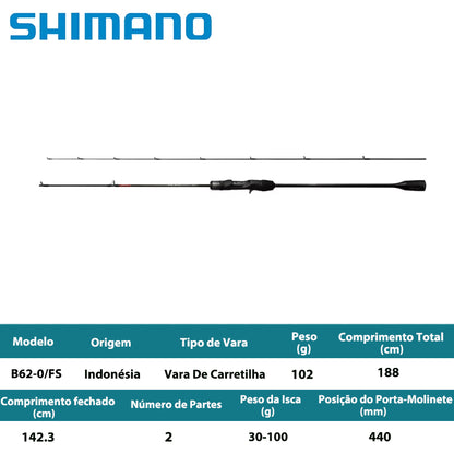 SHIMANO 2024 OCEA JIGGER SLJ B62-0/FS Vara De Carretilha
