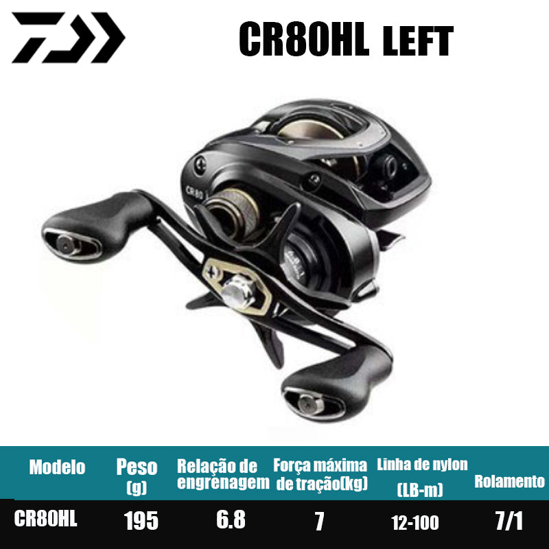 DAIWA 2022 CC80 CR80 peças de pesca, carretilha para pesca em água salgada e doce, carretilha de pesca baitcast. Origem: China.
