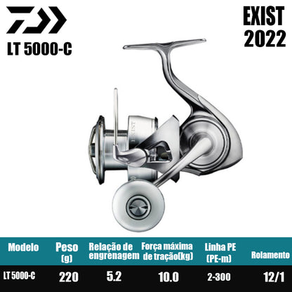 DAIWA 2022 EXIST Molinete De Pesca Spinning Reel Água Doce Água Salgada Peças De Pesca Origem: Japão