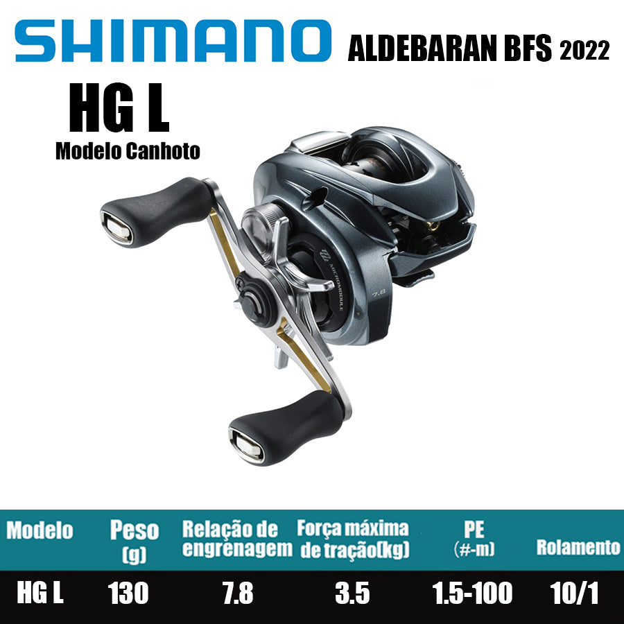 SHIMANO 2022 ALDEBARAN BFS HG Modelo Canhoto