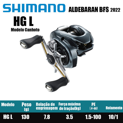 SHIMANO 2022 ALDEBARAN BFS HG Modelo Canhoto
