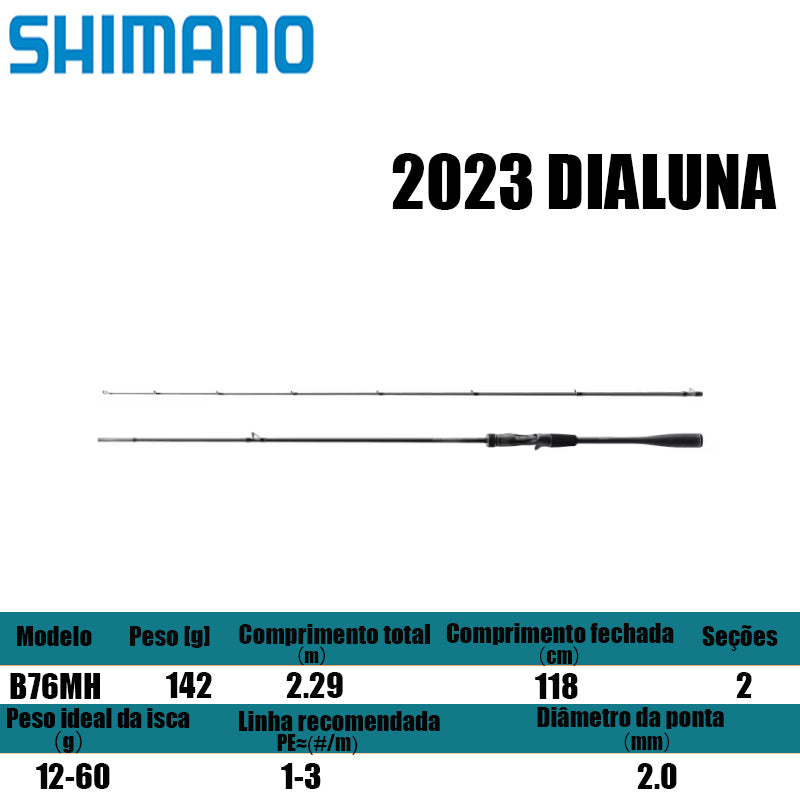 SHIMANO 2023 DIALUNA B76MH para carretilhas de pesca
