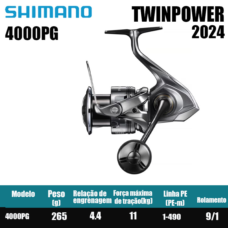 SHIMANO 2024 TWINPOWER carretel de pesca bobina giratória de água doce peças de pesca de água salgada Origem: Japão
