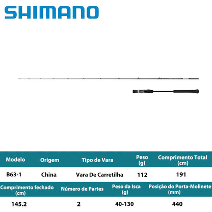 SHIMANO 2025 GRAPPLER BB TYPE LJ B63-1 Vara De Carretilha