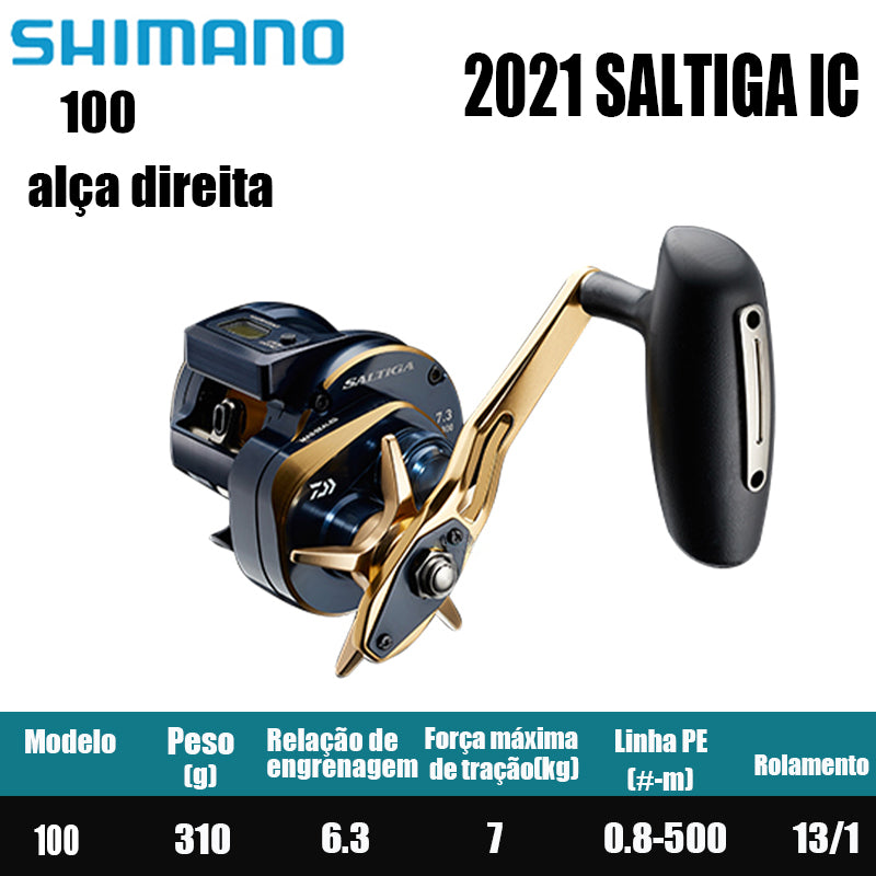 DAIWA 2021 SALTIGA IC 100 alça direita