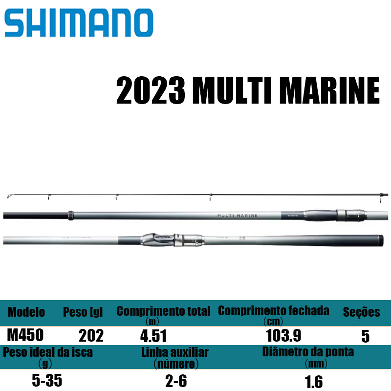 SHIMANO 2023 MULTI MARINE M450 para molinetes de pesca