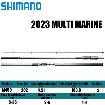 SHIMANO 2023 MULTI MARINE M450 para molinetes de pesca